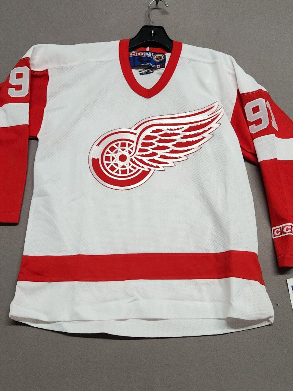 Ccm Detroit Red Wings Sergei Fedorov 91 Youth Hockey Jersey Xl White 157